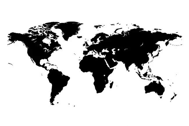 Eine Weltkarte als Grafikbeispiel Midjourney